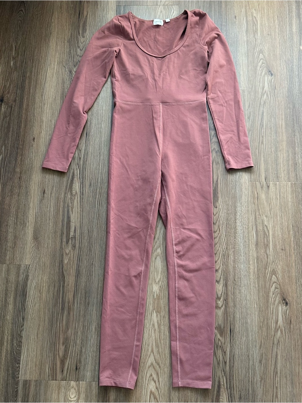 Wilfred Free Women Mauve Pink Maxe Jumpsuit Scoop Neck Long Sleeve Stretch Small